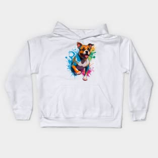 Happy Dog colourful Kids Hoodie